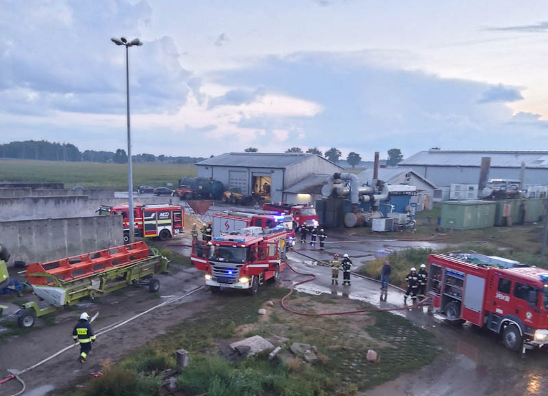 Piorun uderzył w biogazownię