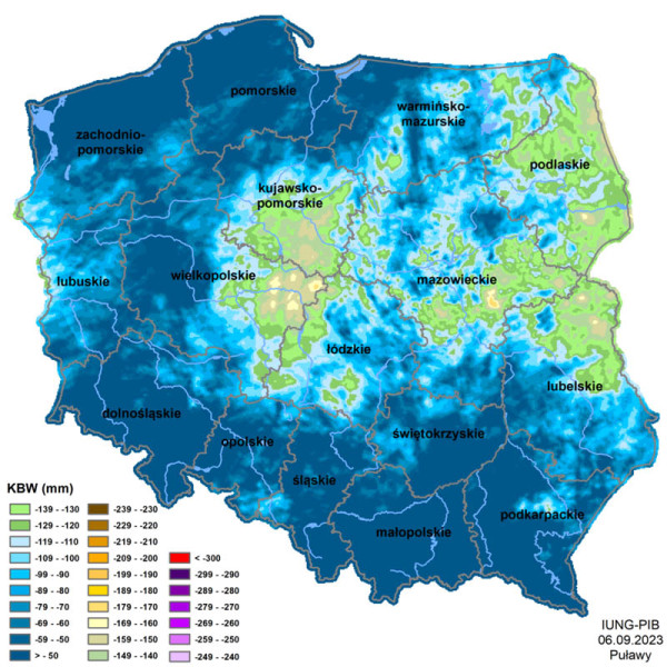 IUNG: susza już tylko w sześciu województwach
