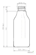 Buteleczka PET o poj. 200 - 210 ml. transparentna o gwincie 24/410 pakowana w kartony  po 231 szt. i na palecie 16 kartonów ( 3696 szt)...