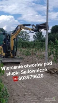 Usługi Minikoparka 2.5 tony Wiercenie Otworów pod Słupki sadownicze, Ogrodzenia. (Wiertła fi150 fi200 fi250 fi350 fi500 ) Wkręcanie...