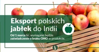 Informacja dla eksporterów jabłek do Indii