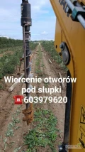 Witam Oferuje Usługę Wiercenia Otworów pod Słupki sadownicze, Ogrodzenia. (Wiertła fi150 fi200 fi250 fi350 fi500 ) Wkręcanie kotew....