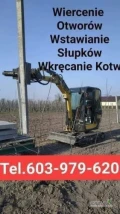 Witam Oferuje Usługę Wiercenia Otworów pod Słupki sadownicze, Ogrodzenia. (Wiertła fi150 fi200 fi250 fi500 ) Wkręcanie kotew....