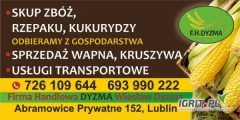 Firma Handlowa Dyzma zakupi całosamochodowe ilości pszenicy,jęczmienia,kukurydzy,rzepaku Odbieram własnym transportem. Szybka...