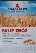 Cedrob Pasze skupuje zboża paszowe takie jak: pszenica, pszenżyto, żyto, jęczmień, owies, kukurydza mokra oraz ziarno słonecznika....