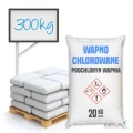 Wapno chlorowane (Ca(ClO)2) podchloryn wapnia 300 kg.
