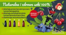 Witam posiadam na sprzedaż soki owocowe 100%, bez cukru. Soki z jagody kamczackiej, jagody kamczackiej z czereśnia, wiśni, porzeczki...