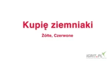 Kupię ziemniaki żółte , czerwone 
