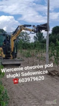 Usługi Minikoparka 2.5 tony Wiercenie Otworów pod Słupki sadownicze, Ogrodzenia. (Wiertła fi150 fi200 fi250 fi350 fi500 ) Wkręcanie...