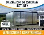 Garaż Blaszany Jednospadowy| Garaże Blaszane |Wiata|Ocynk  - GRZYWSTAL
