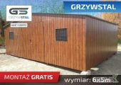 Garaż Blaszany Drewnopodobny , Złoty Dąb ,Blaszak , Garaże - GRZYWSTAL
