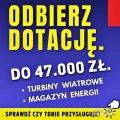Turbiny wiatrowe poziome z dofinansowaniem do 47.000 . 

