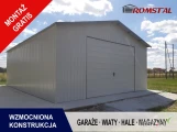 Biały Garaż Blaszany 5x6 - Garaż Blaszane -Blaszak -ROMSTAL
