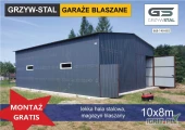 Garaż Blaszany Grafitowy / MAŁA HALA -Wiata -Magazyn -Hale – GRZYWSTAL
