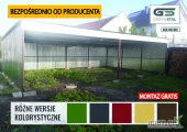 Garaż Blaszany Otwarty - Wiata na Maszyny -Magazyn Rolniczy -GRZYWSTAL
