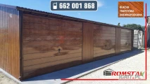 Ładny Garaż Blaszany Drewnopodobny | Konstrukcja Stalowa – ROMSTAL*

