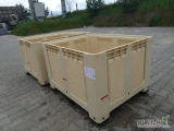 Sprzedam skrzyniopalety plastikowe na płozach. Takie jak na zdjęciach. Rozmiar standardowy 120x100x75 mm. Skrzyniopalety były użyte...