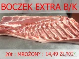 Boczek wieprzowy bez kości z/s klasa E/S 14,49 zl/kg x 20000 kg. Cena EXW. Towar mrożony. *ilości całosamochodowe Transport: Do...