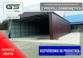Garaż Blaszany Wysoka Otwarta/Wiata  Hala Garaże Blaszane – GRZYWSTAL
