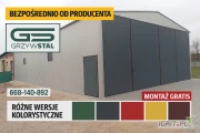 Garaż Blaszany - HALA - Magazyn Rolniczy na Maszyny WIATA  – GRZYWSTAL
