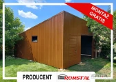 Garaż Blaszany 7x7 Drewnopodobny - Garaże Blaszane - Romstal
