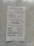 Pszenica konsumpcyjna białko od 13% do 14% gluten 27.5 gęstość 81 ilości samochodowe 