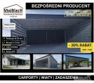 Samochodowy CARPORT/Zadaszenie na pojazd +Schowek/ Garaż  - Maj-Blach

