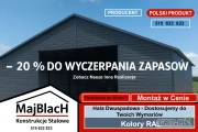 Otwarty Garaż Blaszany Grafit |Wiata|Hala bez bram|Magazyn – Maj-Blach
