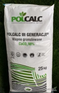Wapno Granulowane POLCALC III Generacji w opakowaniach po 25 kg