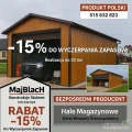 - 15% - Wiata ZŁOTY DĄB /Hala Garaż / RAL | Montaż Gratis – Maj-Blach