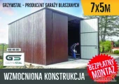 Wysoki GARAŻ BLASZANY  - Wiata , Hala , Magazyn Blaszany - GRZYWSTAL
