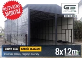 Duży Garaż Blaszany , Wiata garażowa , Magazyn – GRZYWSTAL