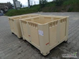 Sprzedam skrzyniopalety plastikowe na płozach. Takie jak na zdjęciach. Rozmiar standardowy 120x100x75 mm. Skrzyniopalety były użyte...