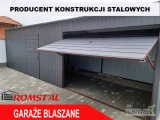 Wąski Garaż Blaszany GRAFITOWY - Wiata Magazynowa - Romstal