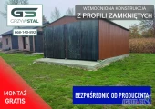 Garaż blaszany Brązowy - Magazyn Garaże Blaszane - Wiata – GRZYWSTAL