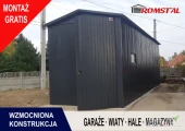 GARAŻ BLASZANY - Magazyn na sprzęt - Wiata - Hala - Romstal