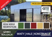 Garaż Blaszany OCYNK /Magazyn/ Wiata Garażowa -Hala -Wiata - GRZYWSTAL