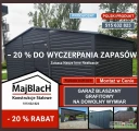 Ładny Garaż Blaszany Grafit | Wiata | Montaż | Niskie Ceny – Maj-Blach