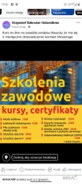 Kurs on-line na zasadzie podpisu klauzuly że ma się 6 miesięczne doświadczenie kontakt Messenger