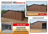 ORZECH - Garaż Blaszany| Blaszak Drewnopodobny | Schowek – ROMSTAL*