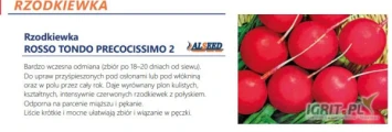 Nasiona rzodkiewki ROSSO TONDO PRECOCISSIMO 2(j. 250g) oferuje GEPWEG dystrybutor nasion.Dostawa gratis. Płatność przy odbiorze. Szukasz...