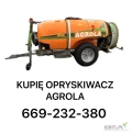 Kupię prywatnie opryskiwacz Agrola 1000/1500l. Poproszę o oferty na numer telefonu 669-232-380