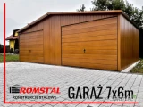 Ładny Garaż Blaszany Drewnopodobny  |   Konstrukcja Stalowa – ROMSTAL*