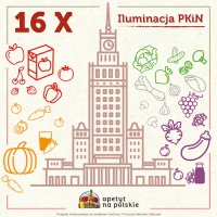 Iluminacja w Warszawie jako promocja owoców i warzyw