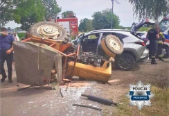 Lexus kontra Ursus. Pasażer ciągnika w szpitalu
