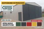 Garaż Blaszany - HALA - Magazyn Rolniczy na Maszyny WIATA  – GRZYWSTAL