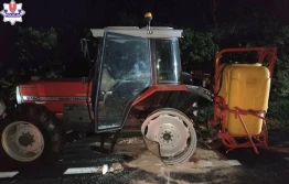 Pijany kierowca zderzył się z ciągnikiem