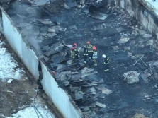 Wielki pożar kurnika w miejscowości Rąb - wideo