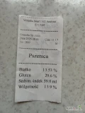 Pszenica konsumpcyjna białko od 13% do 14% gluten 27.5 gęstość 81 ilości samochodowe 