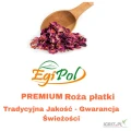 Płatki róży  - naturalny surowiec, najwyższej jakości, świeży, starannie selekcjonowany o intensywnym kolorze, zgodny ze...